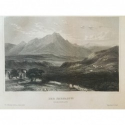 Der Parnassus: Ansicht - Stahlstich, 1860