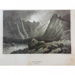 Lyn. Idwal: Ansicht - Stahlstich, 1847