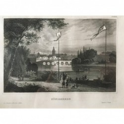 Königsberg, Gesamtansicht - Stahlstich, 1850