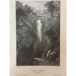 Pont-Y-Monach: Ansicht - Stahlstich, 1860
