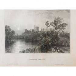 Windsor Castle: Ansicht - Stahlstich, 1860