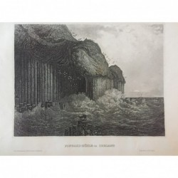Fingalshöhle: Ansicht - Stahlstich, 1860