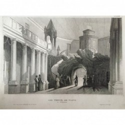Bitynien: Innenansicht Platotempel - Stahlstich, 1860
