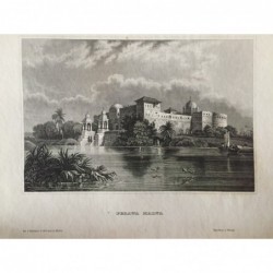 Perawa Malwa: Ansicht Festung - Stahlstich, 1860