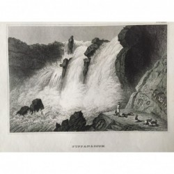 Puppanassum: Ansicht Wasserfall - Stahlstich, 1860