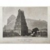 Tritchencore: Ansicht Tempel - Stahlstich, 1860