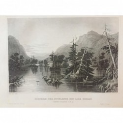Lake George: Ansicht - Stahlstich, 1860
