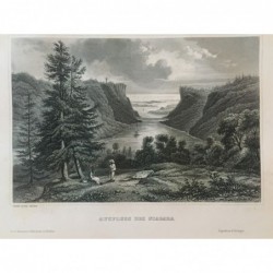 Niagara: Ansicht - Stahlstich, 1860