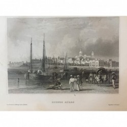 Buenos Aires: Ansicht - Stahlstich, 1860