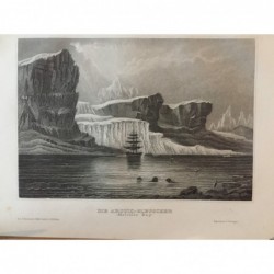 Melville Bay: Ansicht Gletscher - Stahlstich, 1860
