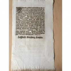 Betr. die Abnahme von 'Schur und Lambs Wollen' - Buchdruck, 1727