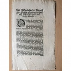 Betr. Veränderungen von Lehnbesitz - Buchdruck, 1742