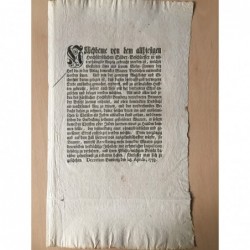 Betr. einen Wohnungsdiebstahl - Buchdruck, 1753