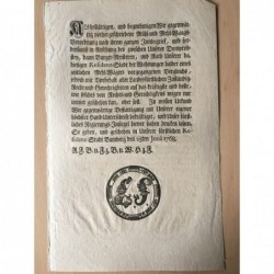 Betr. die 'Mehl-Wäger' - Buchdruck, 1768