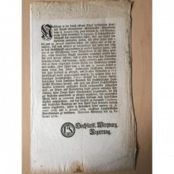 Betr. die Mitgliedschaft in der 'Brand-Gewehrungs-Gesellschaft' - Buchdruck, 1770