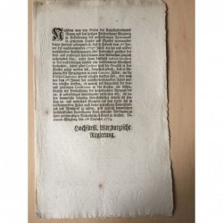 Betr. Kreditgeschäfte - Buchdruck, 1774