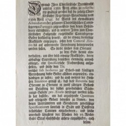 Betr. 'Kaminfegerey-Gelder' - Buchdruck, 1771