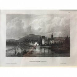 Heilbron/N., Gesamtansicht - Stahlstich, 1850