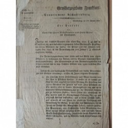 Karl Th. v. Dalberg, Organisation des Großherzogtums Frankfurt - Buchdruck, 1811