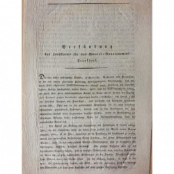 Karl Th. v. Dalberg, Verkündigung und Verordnungen 1814 betr den Landsturm - Buchdruck