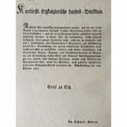 Dekret Aschaffenburg 01.02.1805 - Buchdruck, 1805