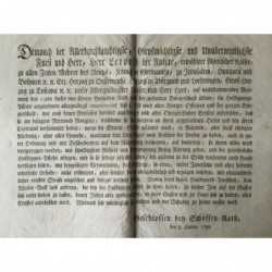 Dekret betr. die Huldigung bei der Kaiserwahl 1790 - Buchdruck