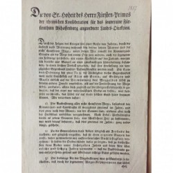Dekret betr. die Reparatur von Straßen - Buchdruck, 1807