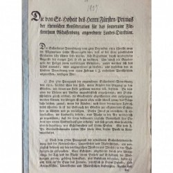 Dekret betr. Schutz vor Raubauftritten - Buchdruck, 1807