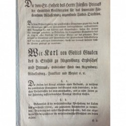 Dekret betr. Kriegssteuern - Buchdruck, 1807