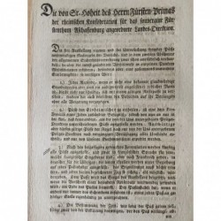 Dekret betr. Ausstellung von Pässen - Buchdruck, 1808