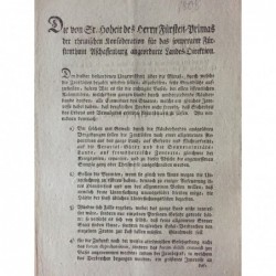 Dekret betr. Mittel für die Verfolgung von Räuberbanden - Buchdruck, 1808