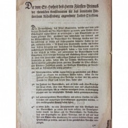 Dekret betr. der gesicherten Finanzierung von 'Mutterschulen' und Filialschulen - Buchdruck, 1808