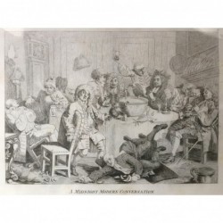 A Midnight modern Conversation (Mitternachtsunterhaltung) - Kupferstich, 1820