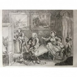 Der Weg der Buhlerin (zweite Platte) - Kupferstich, 1820