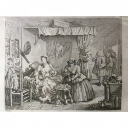 Der Weg der Buhlerin (dritte Platte) - Kupferstich, 1820