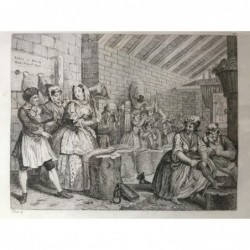 Der Weg der Buhlerin (vierte Platte) - Kupferstich, 1820