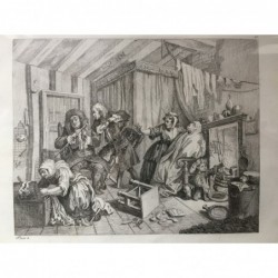 Der Weg der Buhlerin (fünfte Platte) - Kupferstich, 1820