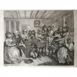 Der Weg der Buhlerin (sechste Platte) - Kupferstich, 1820