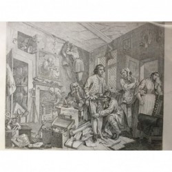 Der Weg des Liederlichen (erste Platte) - Kupferstich, 1820