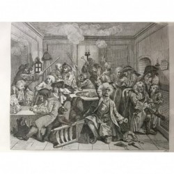 Der Weg des Liederlichen (sechst Platte) - Kupferstich, 1820