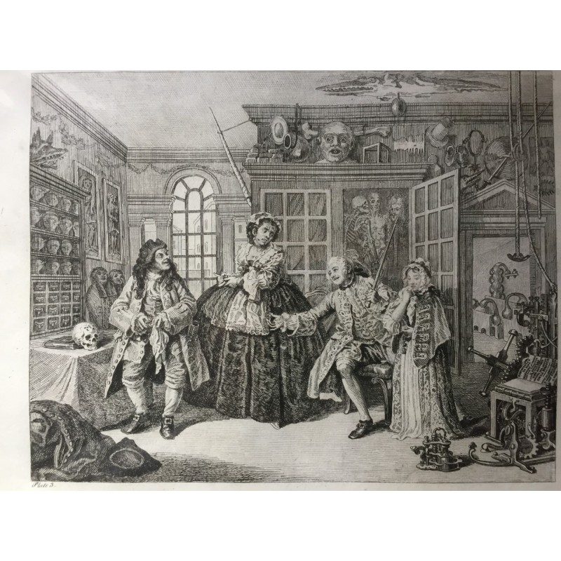 Die Hochzeit nach der Mode (dritte Platte) - Kupferstich, 1820