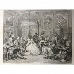 Die Hochzeit nach der Mode (vierte Platte) - Kupferstich, 1820