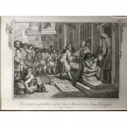 Fleiß und Faulheit (sechste Platte) - Kupferstich, 1820