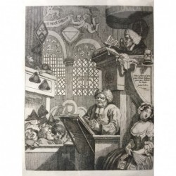 Die schlafende Versammlung - Kupferstich, 1820