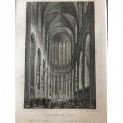 Köln, Innenansicht: Der Dom in Cöln - Stahlstich, 1847
