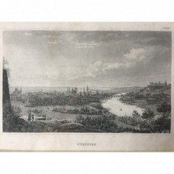 Würzburg, Ansicht von Norden - Stahlstich, 1836