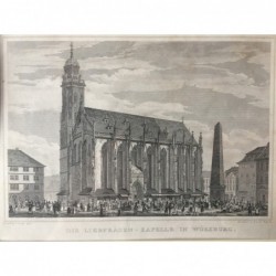 Würzburg, Ansicht: Die Liebfrauen- Kapelle in Würzburg - Stahlstich, 1845