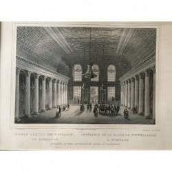 Wiesbaden, Innere Ansicht des Kursaals in Wiesbaden - Stahlstich, 1847