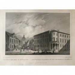 Wiesbaden, Gesamtansicht: Die neue Residenz in Wiesbaden - Stahlstich, 1847