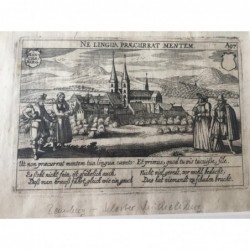 Bamberg, Ansicht Kloster Münchsberg (Michelsberg) Nr. A 97 - Kupferstich, 1630